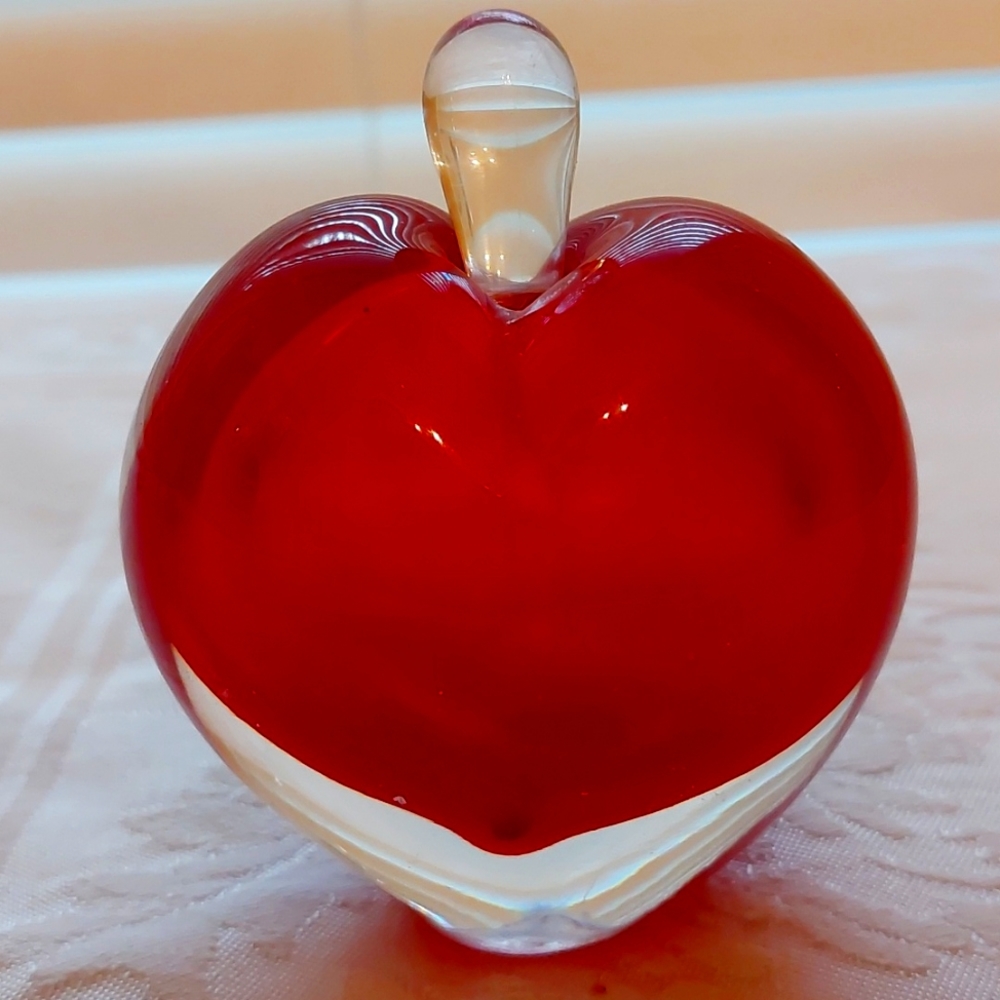Vintage heart shaped perfume bottle